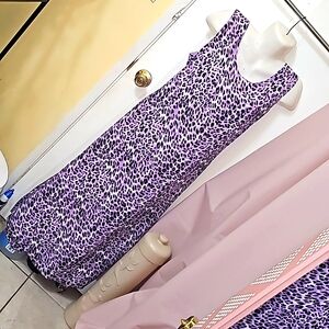 Vintage Rasaki maxi dress 90's leopard print purple 💜